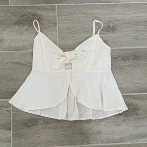 White Wrap Top